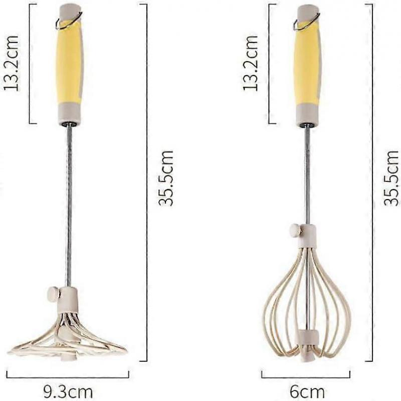 Stainless Steel Semi-Automatic Egg Beater Adjustable Small Household Manual Rotary Egg Whipping Whisk