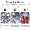 Pearl Painting DIY Kit Christmas Santa Claus Frameless Handmade Bead Canvas Art Creative Leisure Craft for Bedroom Living Room Festive Decor