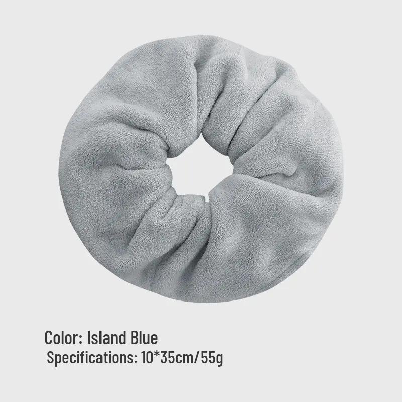 Super Absorbent XL Plush Hair Towel Scrunchie - Gentle, Damage-Free, Dual-Use for Hair & Face Washing