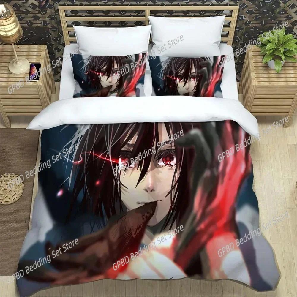 Attack On Titan Printed Polyester Bedding Bedding Set Quilt Cover Pillowcase Soft And Comfortable Customizable