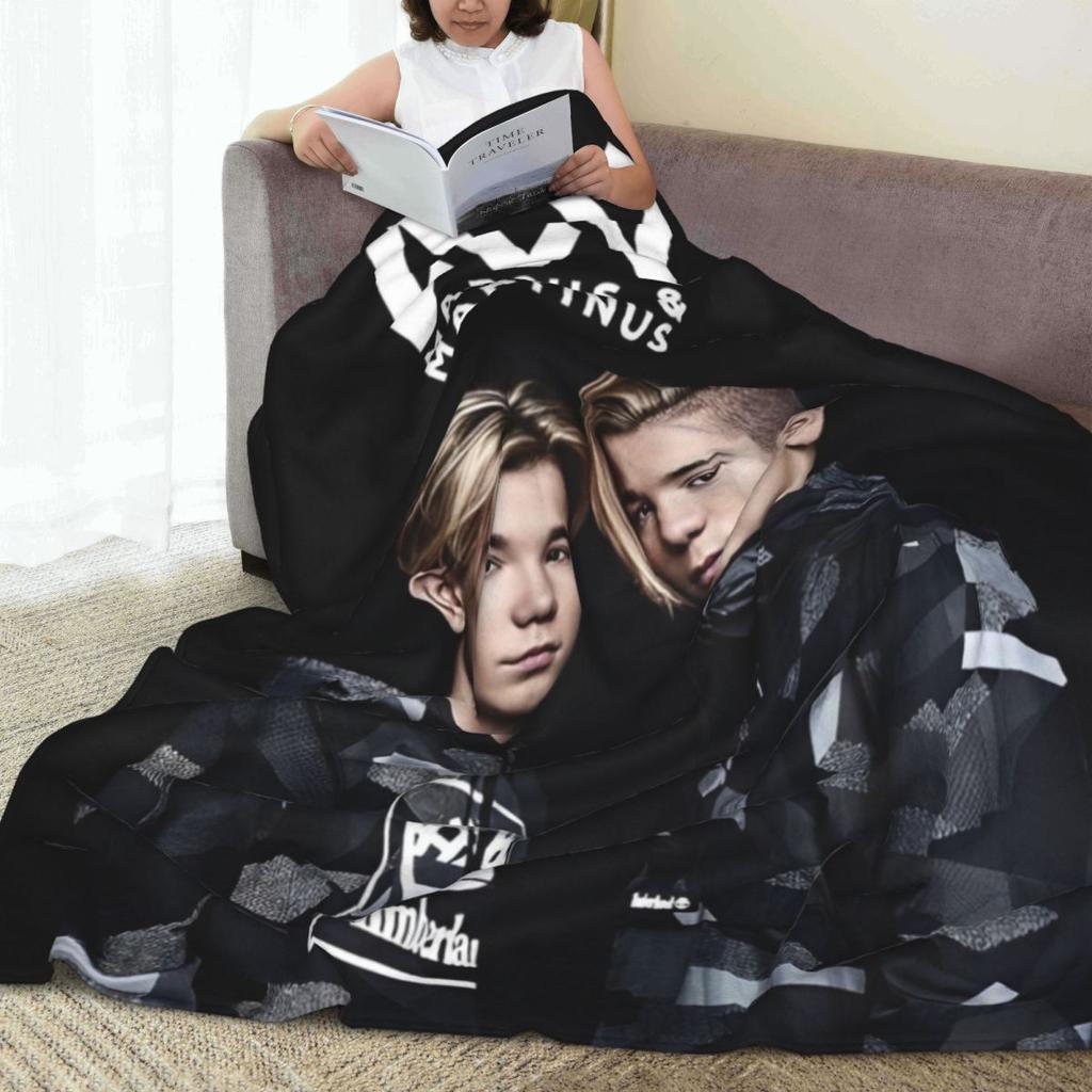 Marcus And Martinus Dvojčata Povlečení Přehozy MM Zpěvák Flanelová Přikrývka Na Pohovku Postel Pohodlný Potah Na Rozkládací Pohovku