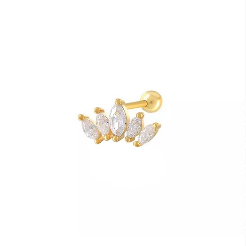 Elegant European & American Zircon Ball Stud Earrings: Versatile, Simple, Fashionable Design for Women