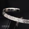 Hawaiian Scroll Bangle Silver Accessory for Men and Sold Individually Name Women, [Brand [Size Men's] B0698-men
