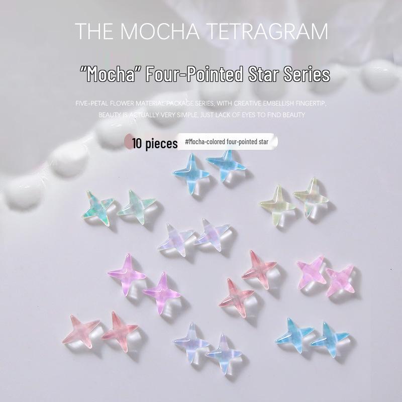 

Mocha Starburst Iridescent Nail Art Rhinestones - 10 Pieces