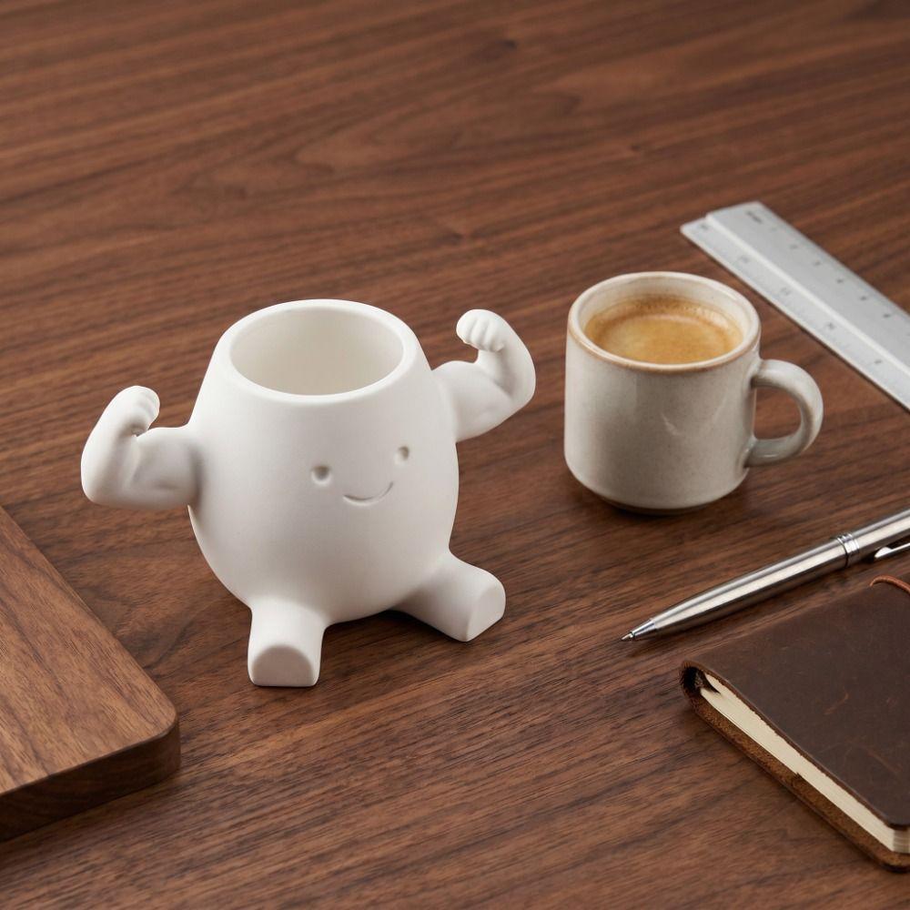 Decorations Plant Pots 3D Printed Show Muscle Style Desktop Organizer Ornaments Pencil Holder Small Flower Pot Office