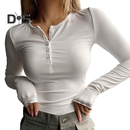 

Женский топ-топ с круглым вырезом и длинным рукавом, облегающий пуловер, однотонный, мягкий, дышащий, эластичный, простой стиль, женская футболка, блузка M