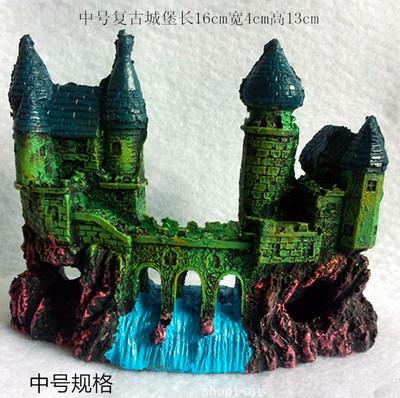 European Luxury Resin Roman Column Ornaments Aquatic Handicraft for Garden Landscaping Fish Tank Aquatic Box Accessories Bag