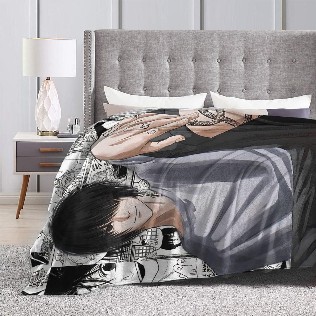 Super Soft Blanket Picnic Yoichi Nagumo Sakamoto Days  Throw Blanket  Flannel Bedspread For Home Decor Aesthetic Sofa Bed Cover
