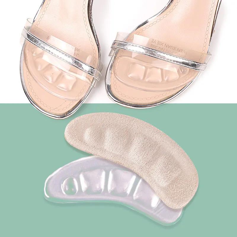 Shoe Pads for High Heels Scandals Non-Slip Forefoot Pads Anti-wear Feet Silicone Heel Protectors for Women Shoes Heel Protectors