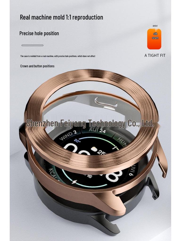 Xiaomi S3 Electroplated Hard Case: Hollow PC Protective Cover for Xiaomi Watch.
