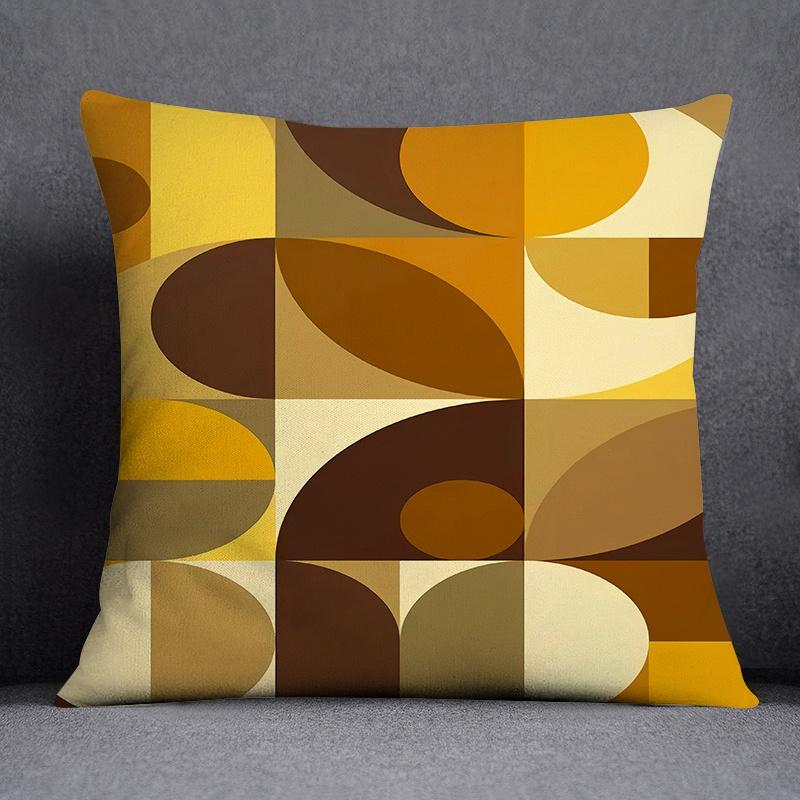 Semicircle Combination Series Pattern Decorative Pillowcase Square Pillowcase Home Office Decoration (45cm*45cm)