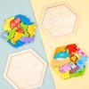 2-in-1 Puzzle Toy Stacking Block Tangrams Puzzle Shape Color Sorting Toy Learning Aids for Preschool Kids Education Gift