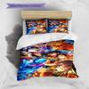 Juego de Cama con Estampado de Anime Colcha Funda de Colcha Funda de Almohada Decoración del Hogar Regalo de Cumpleaños (1 * funda nórdica + 2 * fundas de almohada, sin núcleo)