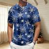 Men's Quick Dry Short Sleeve Neck T-Shirt with Christmas Print