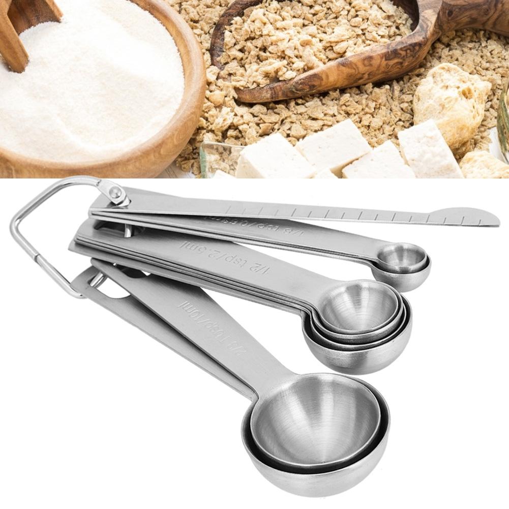 9Pcs Set 304 Stainless Steel Measuring Spoon Cup Set with Graduated Scale Baking Accessory