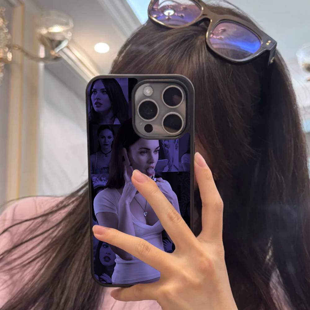 Schauspielerin M-Megan Fox Modell Handyhülle Für IPhone 17 16 15 14 13 Plus 12 11 Pro Max PC+TPU Hüllen Rückseite