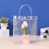 Clear PVC Gift Bag with Handle,Small Transparnt Gift Wrap Bag,Clear Toted Bag Reusabled Shopping Bag for Merchandise