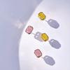stud earrings women's high-end sense of cold wind summer niche design sense sugar cube earrings