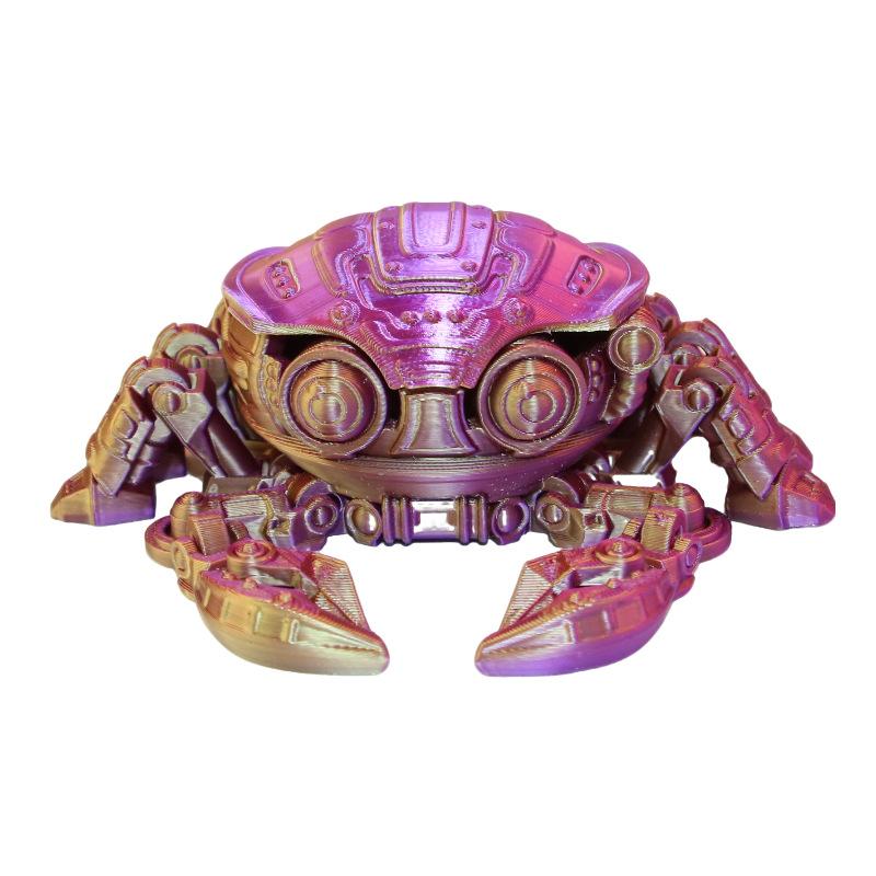 3D Printing Mechanical Crab Joint Movable Model Exquisite Novelty Anti-stress Figurine Miniature Desk Accessories Boys Gift