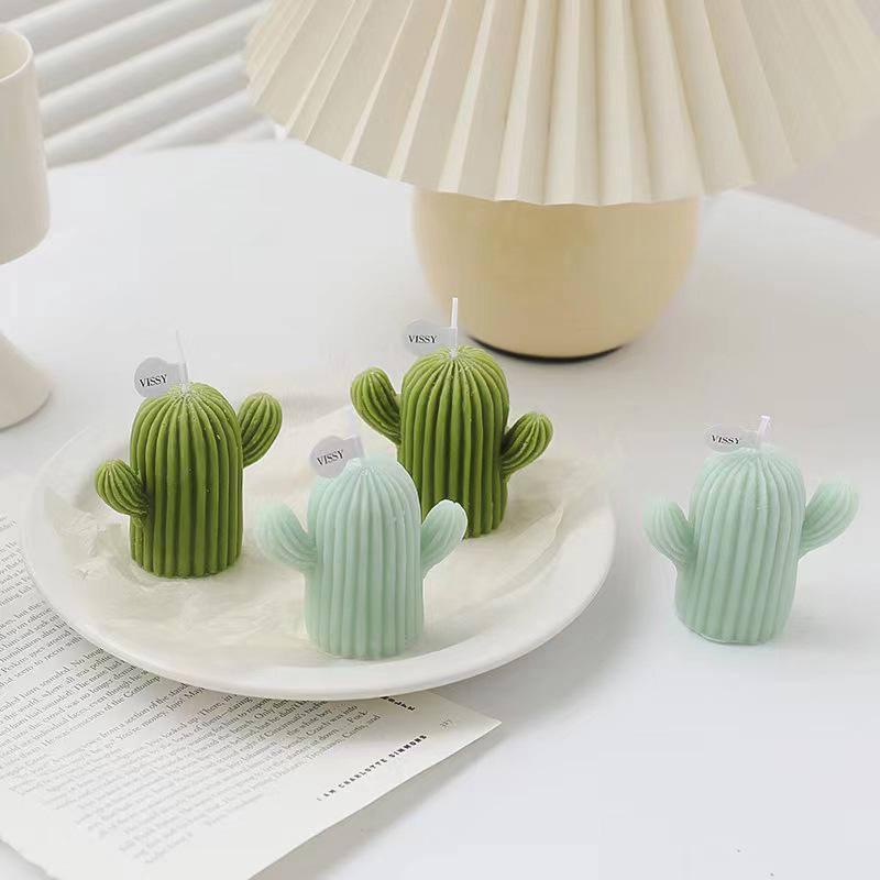 Cactus Scented Candle Mold for DIY Succulent, Plaster, Resin, and Fondant Crafting