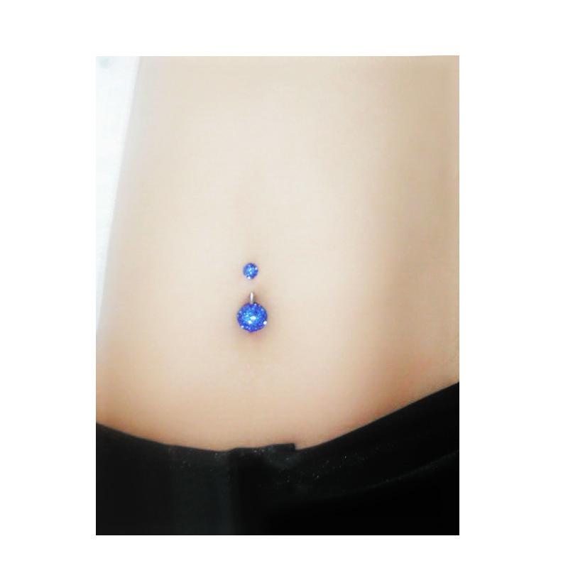 Hot Sale Polymer Clay Belly Button Ring with Diamond Ball