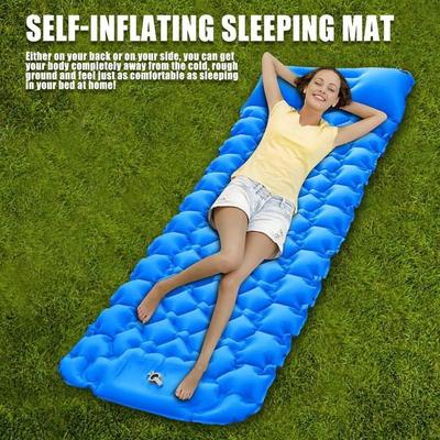 Tear-Resistant Camping Air Mattress Built-in Pump Self-Inflating Sleeping Mat  Climbing Hiking