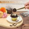 uxcell 3-Piece Set: Coffee Spoons with Clips, Stainless Steel Measuring Spoons & Bag Clips (Silver)