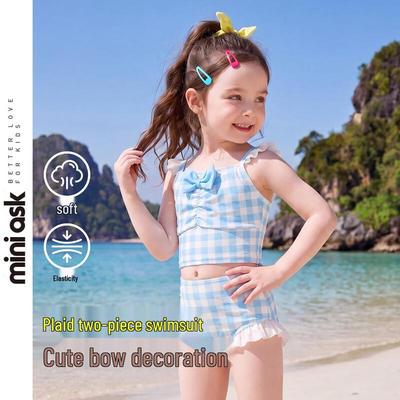 ASK JUNIOR Meisjes Zonnebeschermend & Chloorbestendig Tweedelig Zwempak