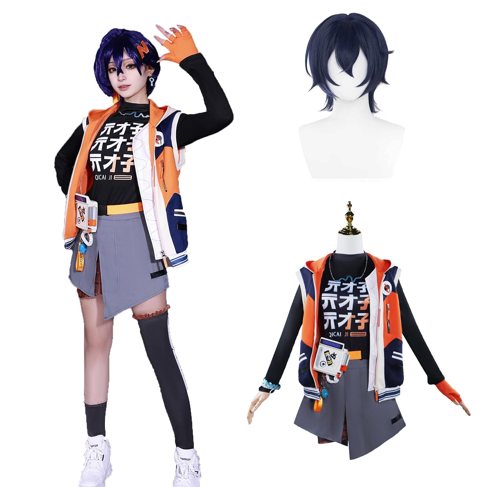 

Рин Косплей с париком Женский протагонист Zenless Zone Zero Косплей Костюм Полный комплект Костюм Взрослый Костюм Культурный фестиваль Belle Косплей Парик [Kamizu