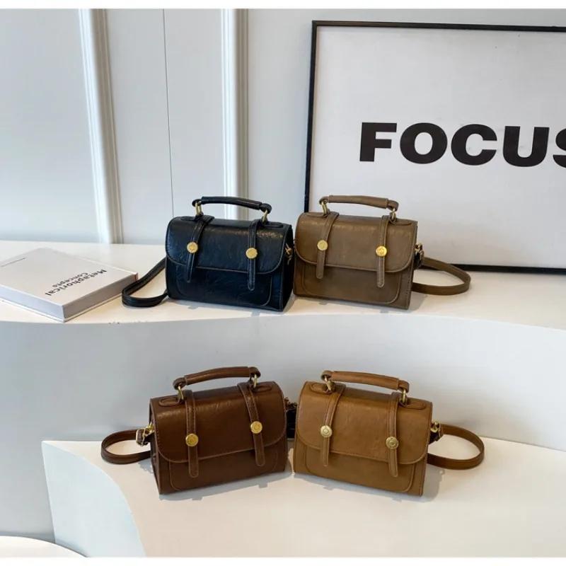 High Quality Winter Retro New Women's Crossbody Bag Trendy and Versatile Crossbody Bag Fashion Small Square Shoulder Bag
