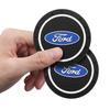 PVC Car Coasters Water Cup Slots Non-Slip Mat Water Cup Pad For Ford Fiesta Mondeo Fusion Escape Shelby Edge Kuga MK6 Accessorie CVX1