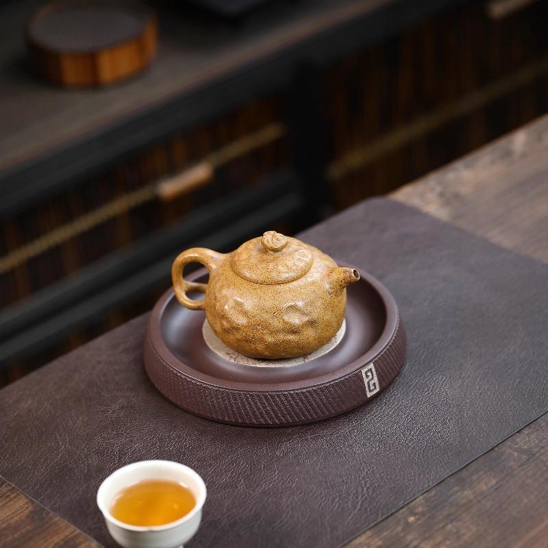 Yixing handmade purple clay teapot, raw ore, gold sand,tea pot, Kung Fu tea set 320ml