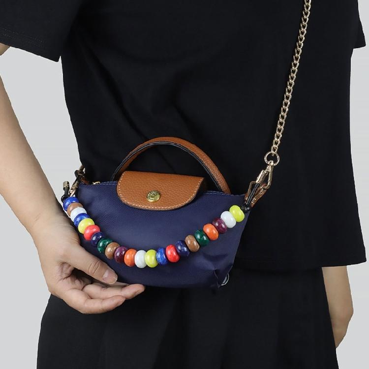 Creative Resin Handbag Chain Colorful Accessory for Unique Bag Decoration Beaded Handbag Accessory