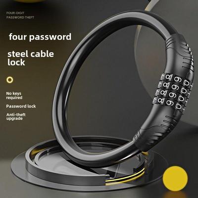 Portable Anti-Theft Password Lock for Bikes and Electric Vehicles - Thick Steel Cable