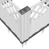 Planting Box with Ground Spikes White 363.5 x 43.5 x 43.5 cm PP