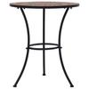 Stolik Bistro Mozaikowy Pomarańczowo-Szary 60 cm Ceramiczny