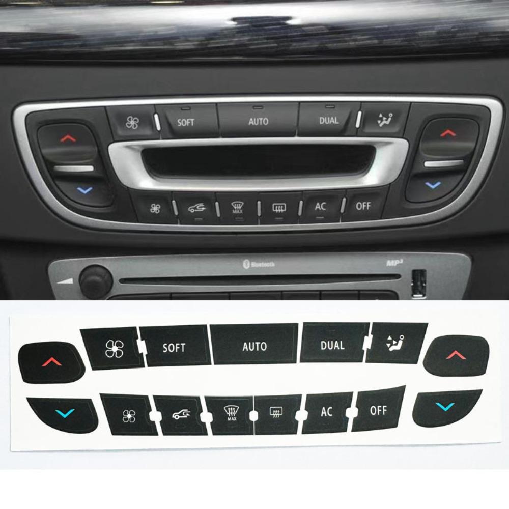 Car A/C Button Repair Decal Sticker for Megane for Master For Scenic 3 Trim Air Condition Climate Control Button Repair Sticker