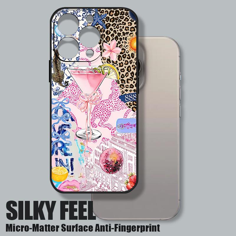 For iPhone 17 Pro Max Case Pink Goblet Bowknots Disco Ball Soft Silicone Lanyard Cover For iPhone 16 Pro Max Cover iPhone 15 14 13 12 11 16E