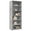 VidaXL Highboard Concrete Grey 70x41x185 Cm Engineered Wood, Sideboard, Cupboard, Side Cabinet, Cabinet, 3281690