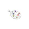 Sterling Silver Chakra Pendant: Multi-Gemstone Healing Jewelry