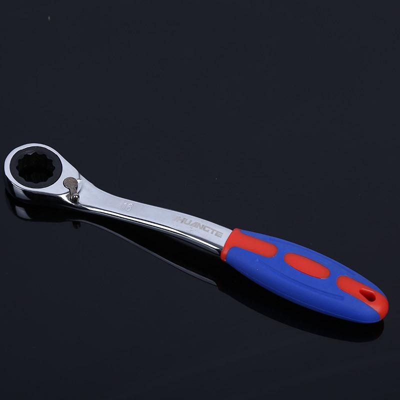 Plastic Handle Dual-Use Multi-Spec Ratchet Wrench for Household Tools