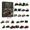 2026 Christmas Countdown Calenda, 24 Acrylic Farm Tractor Charm,Holiday Gift for Christmas