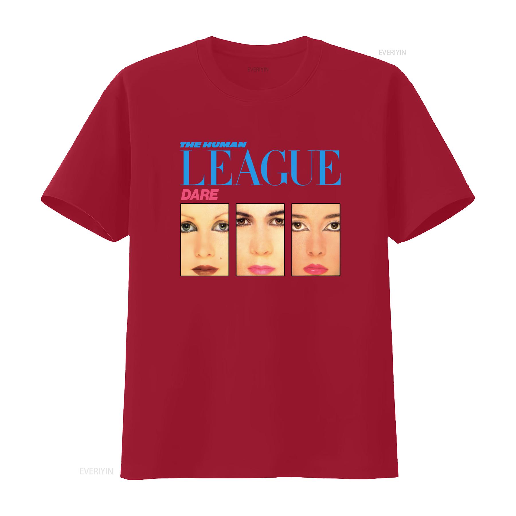 Mens Human League Dare Print T Shirt Small Retro Style vintage Washed fashion designer clothes graphic Casual Slightly Unisex S