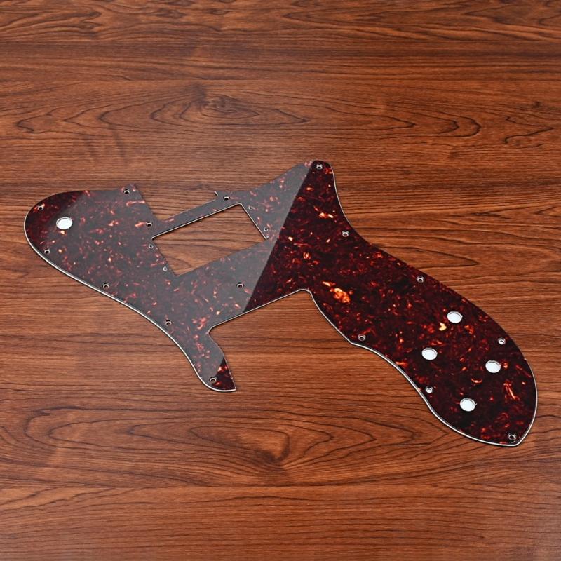 3 Ply 16 Holes Guitar Pickguard Scratch Plate Single H Pick Guards for 6 String Standard Bass Guitar Musical Instrument
