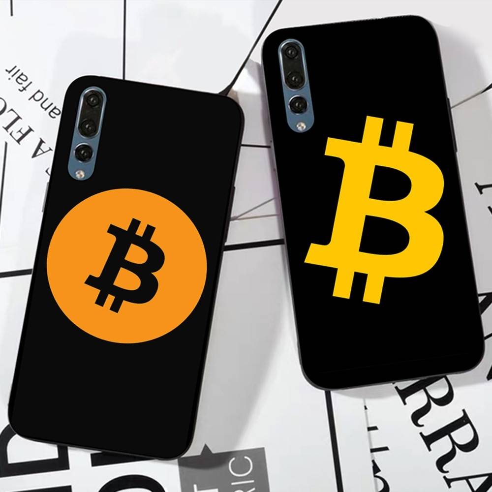 Luxury Bitcoin Phone Case For Huawei P 8 9 10 20 30 40 50 Pro Lite Psmart Honor 10 Lite 70 Mate 20lite