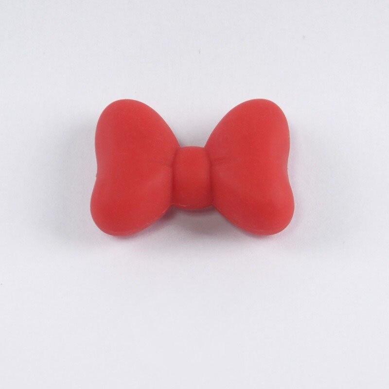 2 Stück/Los Schleifen-Silikonperlen BPA-frei Fliege Baby-Beißringe Perle Für DIY-Schmuckherstellung Kaubar Kleinkind Baby Zahnen Geschenk