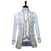 Men's Wedding Suit Medieval Jacket+Vest+Pants 3 Pieces Retro Costume Military Blazer Royal Fancy Dress Suits