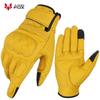 Motorcycle Rider Retro Anti-Drop Four Seasons Leather Road Bike Riding Gloves