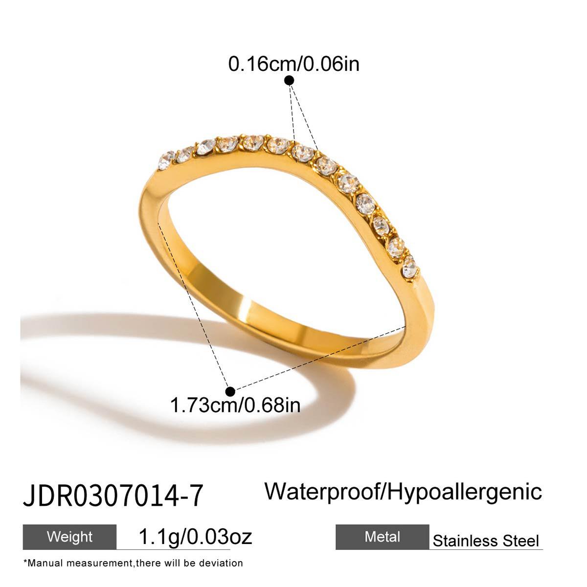 Zirconium Titanium Steel Ring - Luxurious and High-end Handpiece Finger Ring Jewelry - Stainless Steel Accessory for Women No. 7