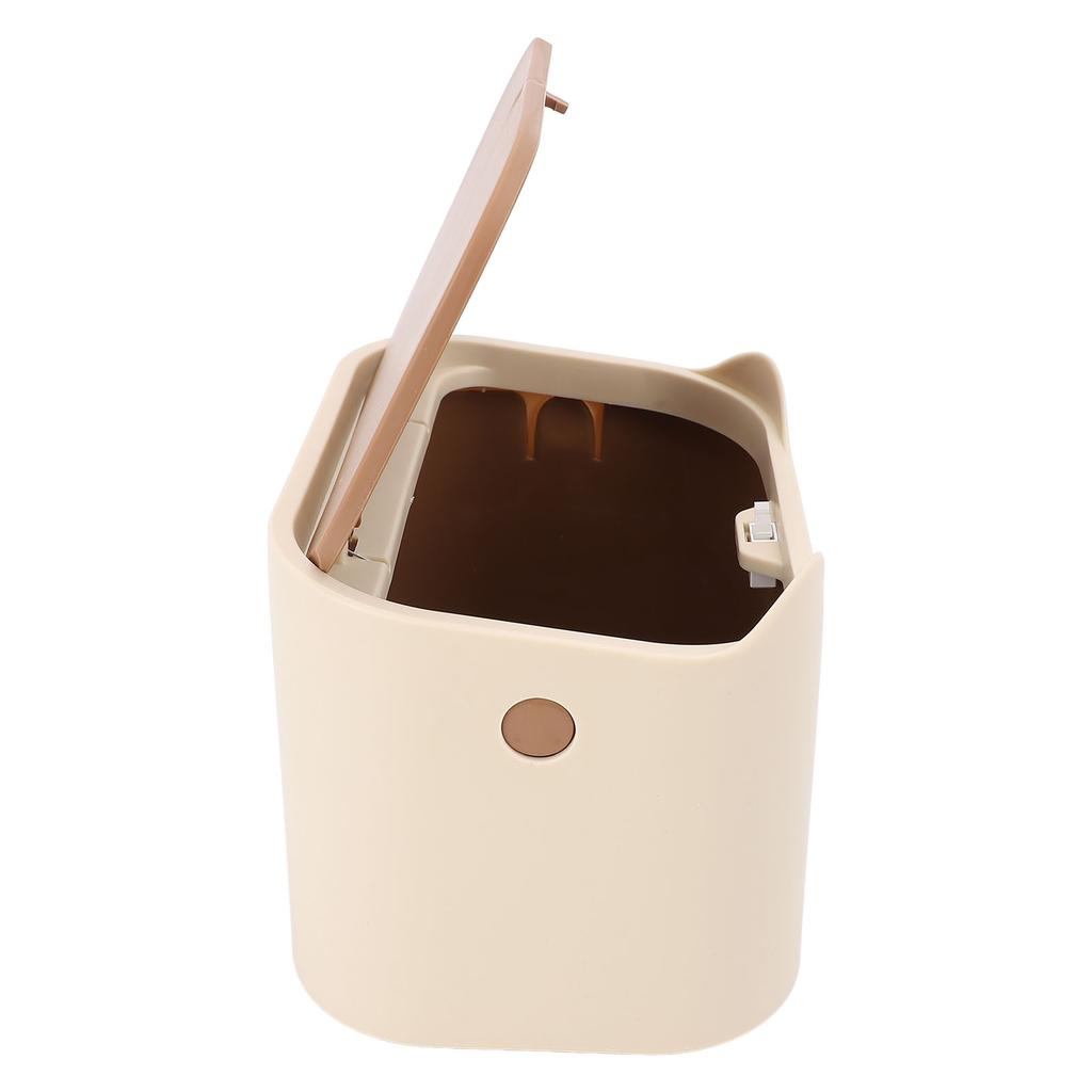 Cat Litter Trash Can with Press Type Lid Enclosed Design Compact Multipurpose Cat Waste Trash Can for Home